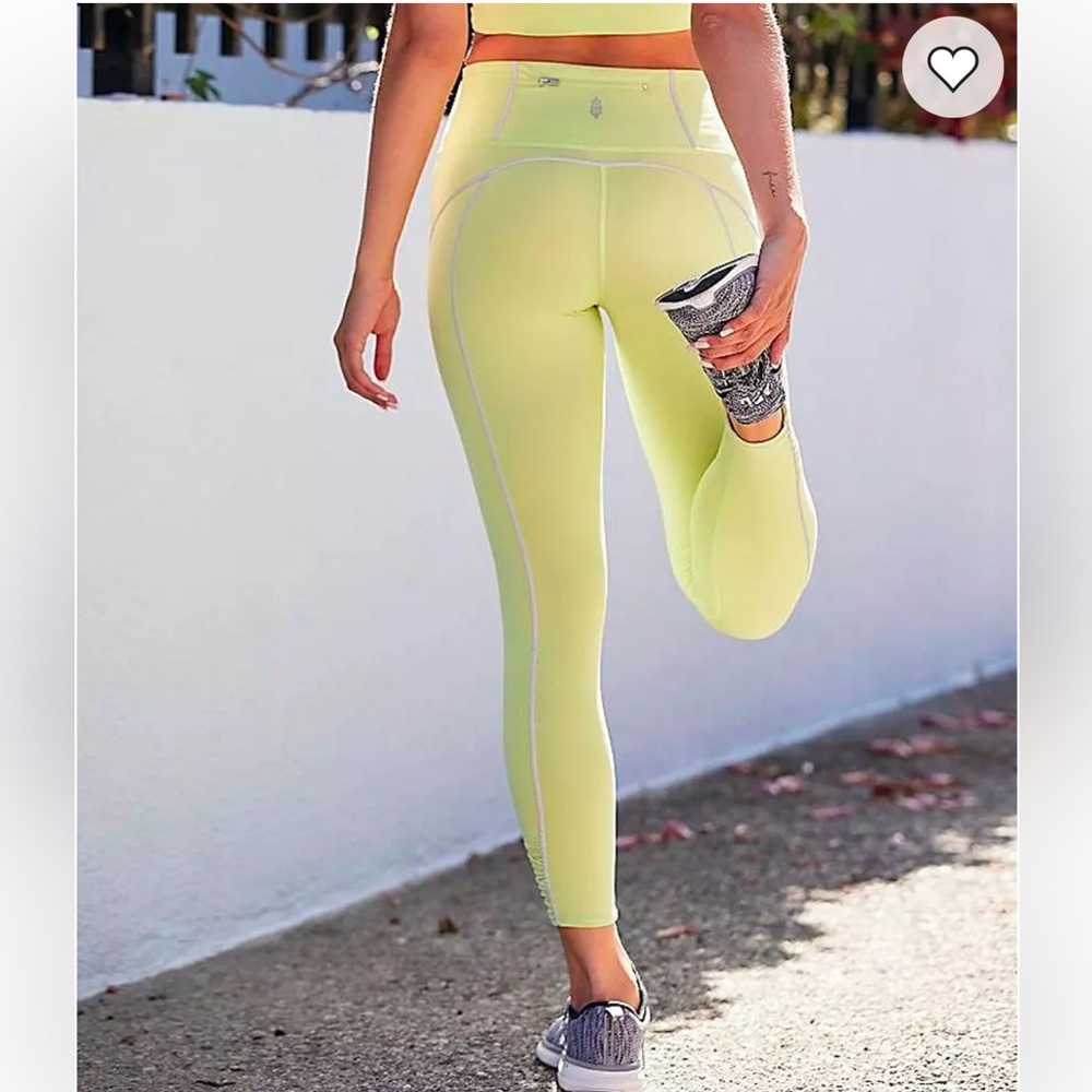 Free People Movement You're A Peach Leggings in Key Lime